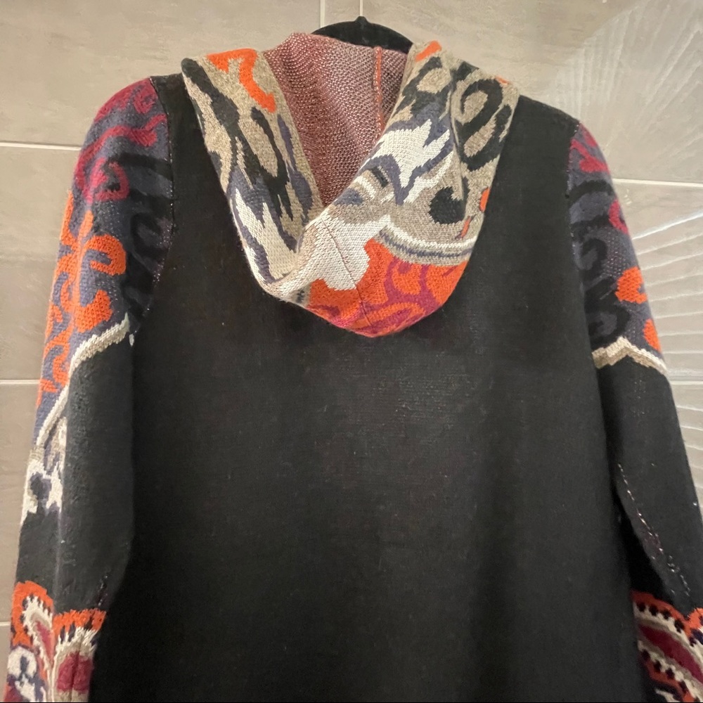 Maxsport Paisley Duster Cardigan Hoodie Size L. NWT - Picture 11 of 16